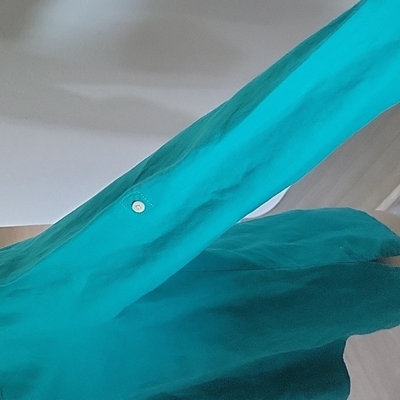 LAUREN RALPH LAUREN Linen Tunic Long Roll Tab Sleeve Ethnic Breathable Eco-frien - Picture 5 of 7